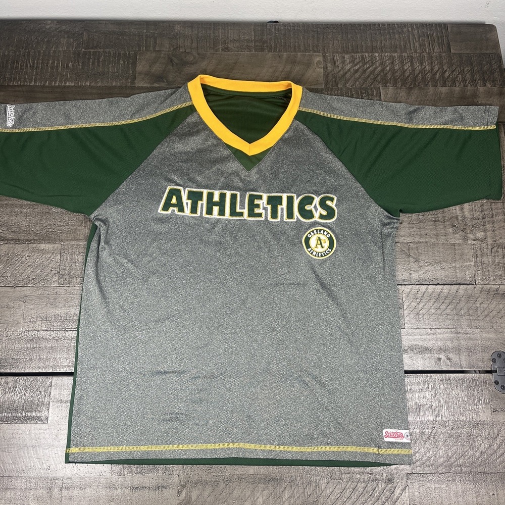 Oakland Athletics A's‎ Stitches Embroidered Jersey Pullover Shirt Size L